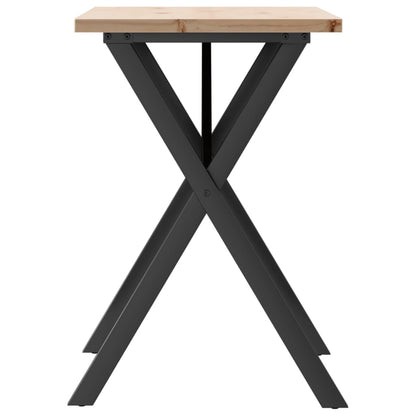 Mesa De Comedor Marco X Madera Maciza Pino Y Acero 80x50x75,5cm_3