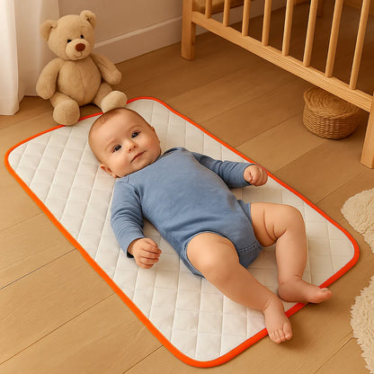 Alfombrilla De Cambiar Nomada En Algodón Bio Fresa_1