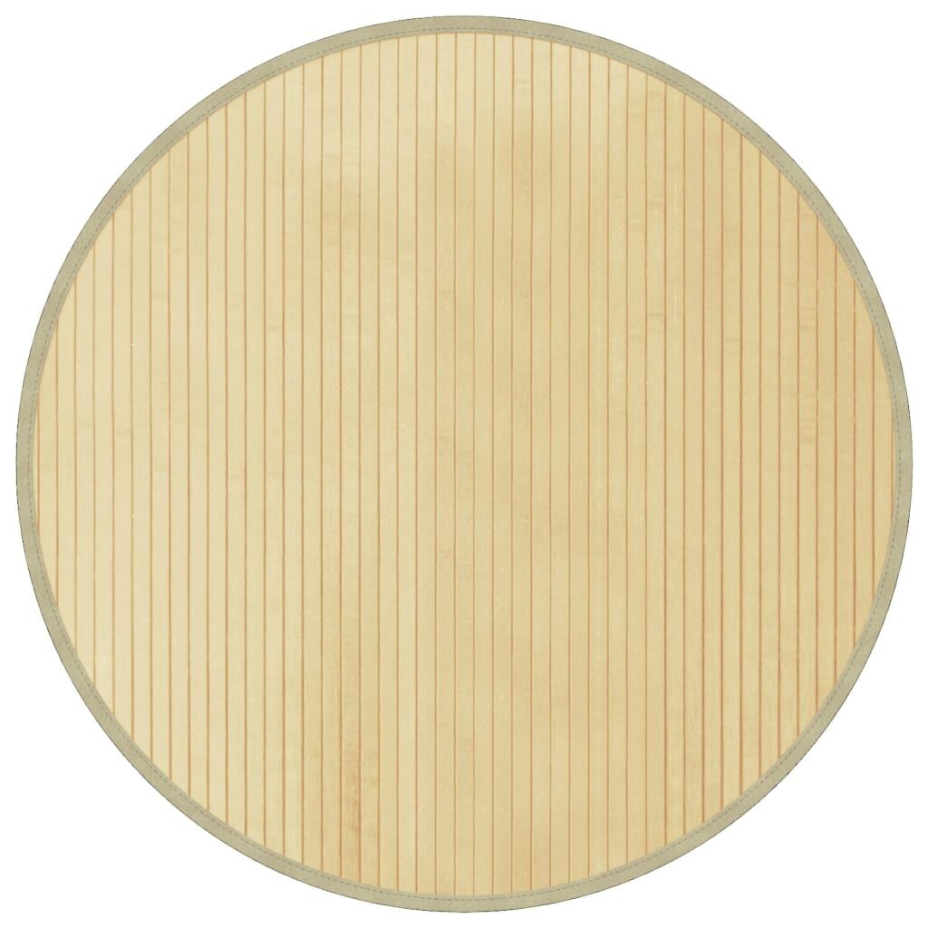 Vidaxl Alfombra Redonda Bambú Color Natural Claro 80 Cm_0