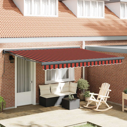 Toldo Retráctil Naranja Y Marrón 400 X 300 X 165 Cm_1