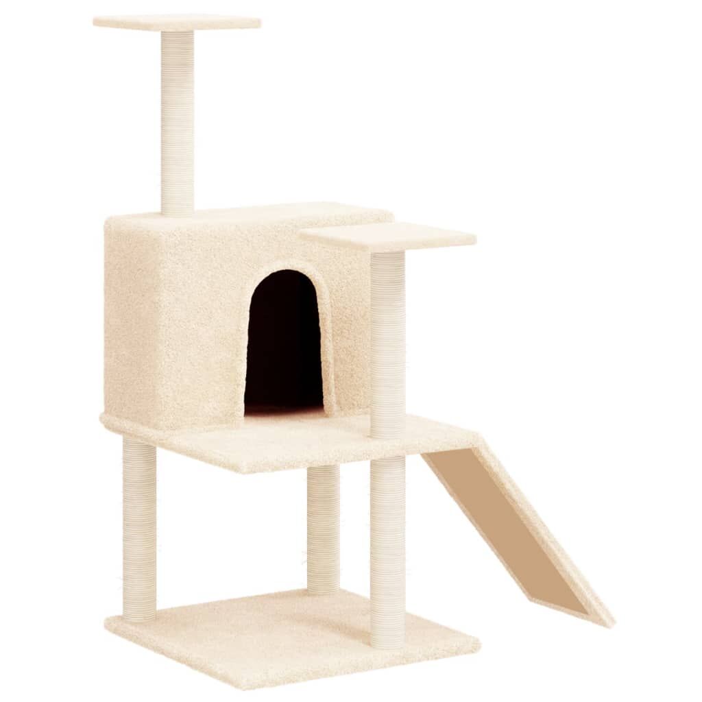 Vidaxl Rascador Para Gatos Con Postes De Sisal Crema 109 Cm_0