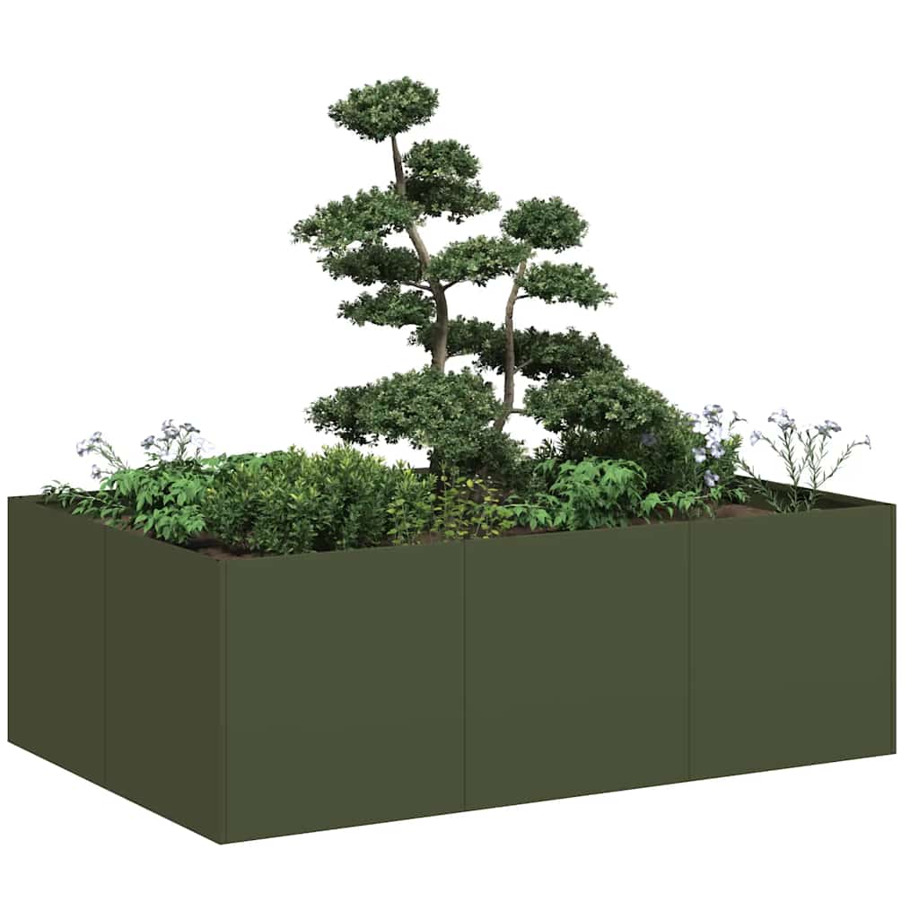 Jardinera Acero Verde Oliva 120x80x40cm_1