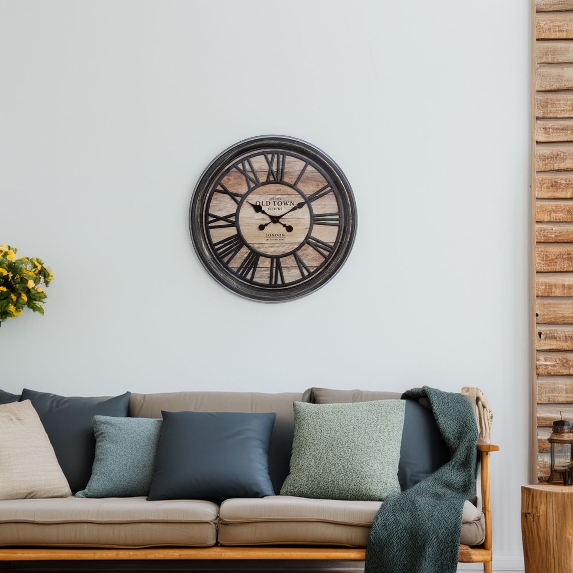 Wellhome Reloj Decorativo Relieve Plástico Ø49x5cm