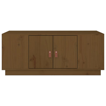 Mesa De Centro Madera Maciza De Pino Marrón Miel 100x50x41 Cm_4