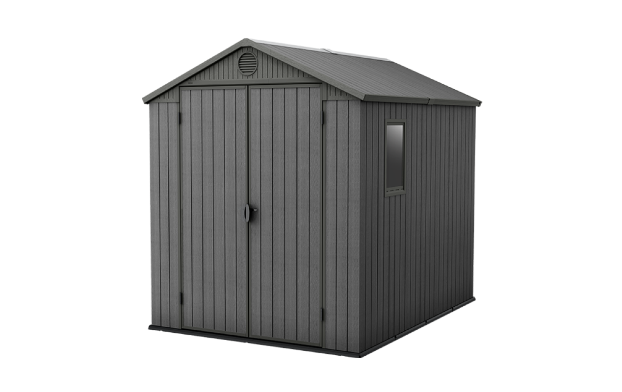 Caseta De Exterior Darwin 6x8 De Keter. 190x244x221 Cm - Gris_0