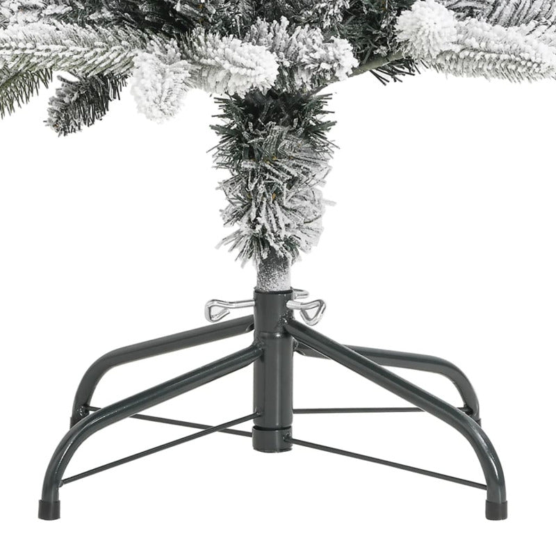 Vidaxl Árbol De Navidad Artificial Estrecho Con Nieve Pvc Y Pe 210 Cm_5