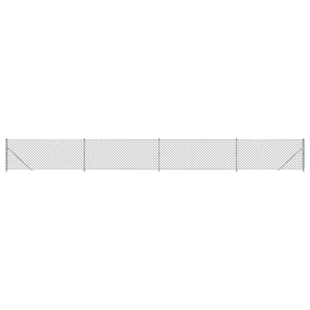 Cerca De Alambre Con Brida Plateada 1x10 M / Vetonek_4