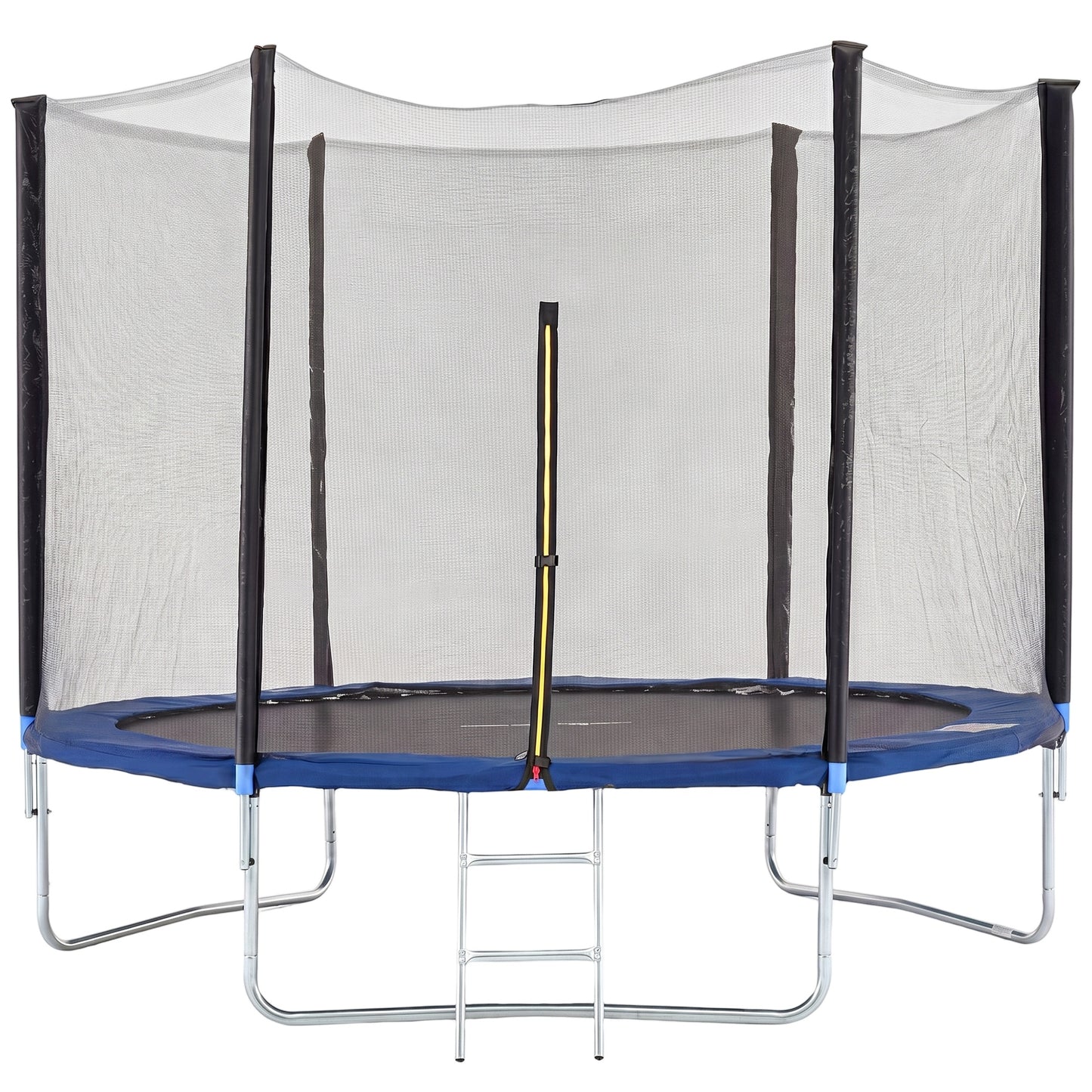 Sportnow Cama Elástica De Exterior Ø305x250 Cm Con Red De Seguridad Azul_0