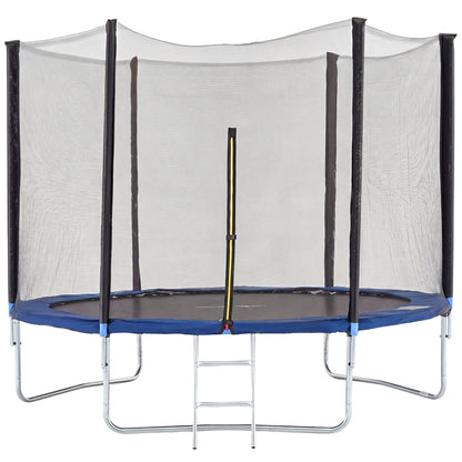 Sportnow Cama Elástica De Exterior Ø305x250 Cm Con Red De Seguridad Azul_0