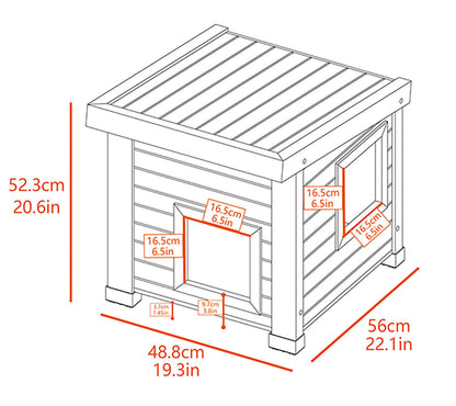 Casa Para Gatos Noa - Caseta De Interior/exterior - Fabricado En Ecoflex - Refugio Para Felinos Con Gatera_3