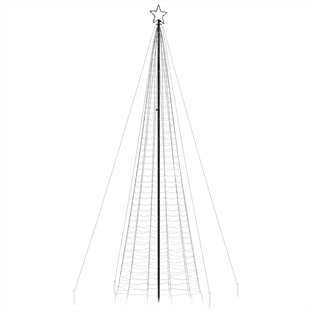 Vidaxl Árbol De Navidad Led Con Estacas 1534 Leds Colores 500 Cm_4