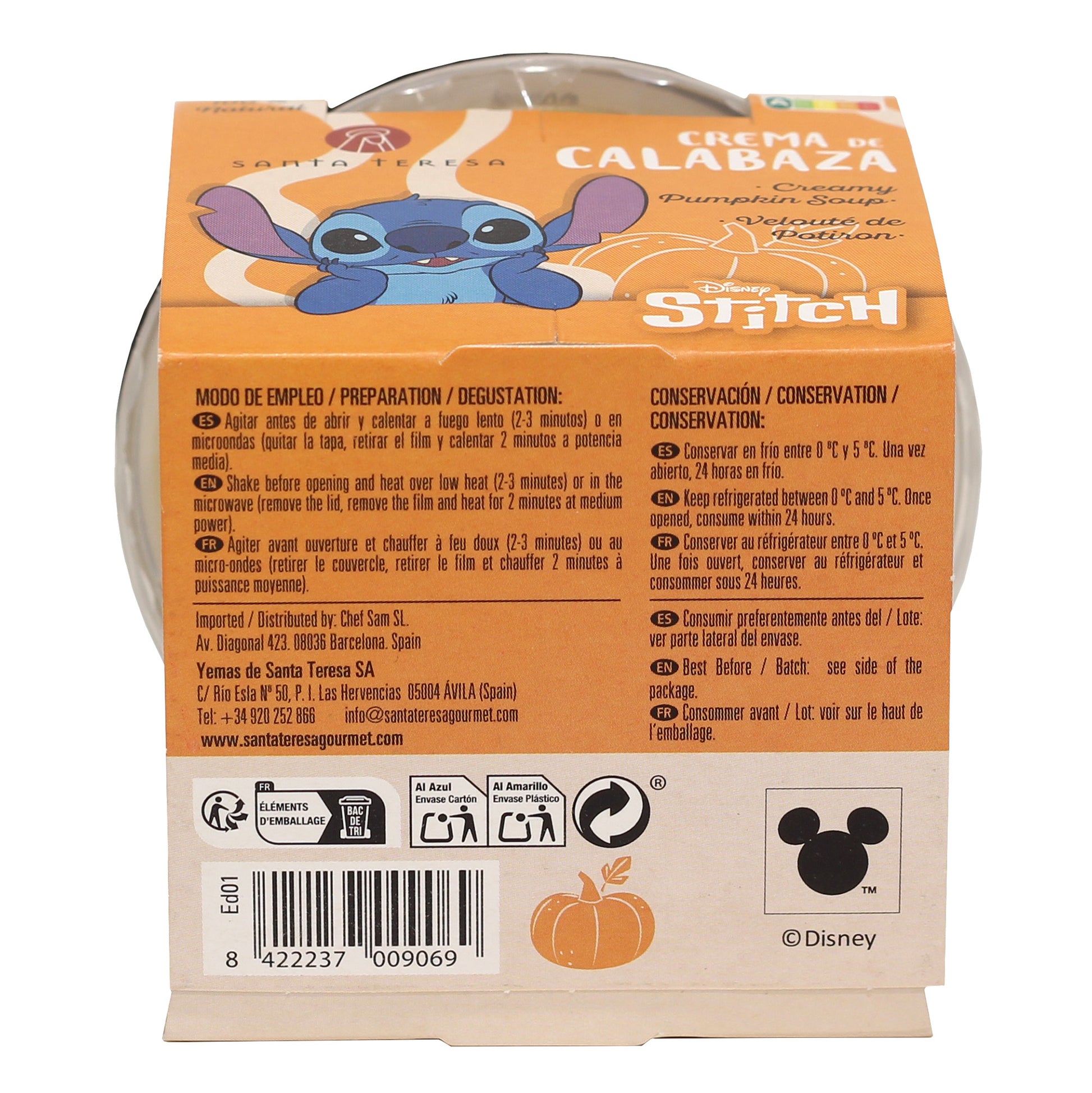 Santa Teresa - Crema De Calabaza Disney. Con Aceite De Oliva Virgen Extra. Sin Conservantes, Sin Gluten, 280g_4