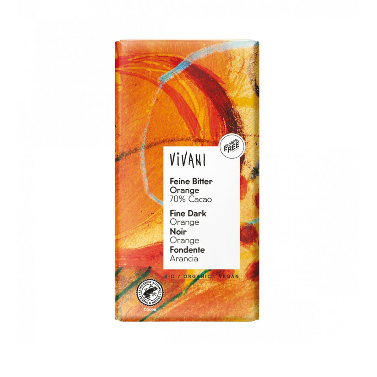 Chocolate Negro 70% con Naranja BIO 80g