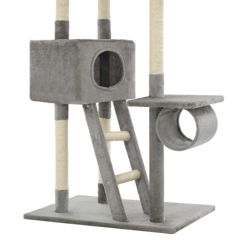 Vidaxl Rascador Para Gatos Con Poste Rascador De Sisal 230-260 Cm Gris_5
