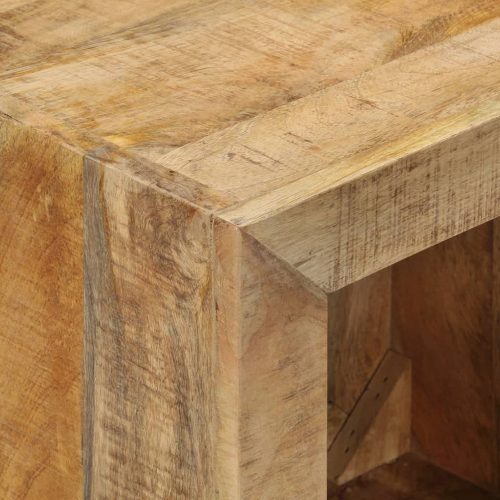 Taburete Madera Maciza De Mango 40x30x40 Cm_3