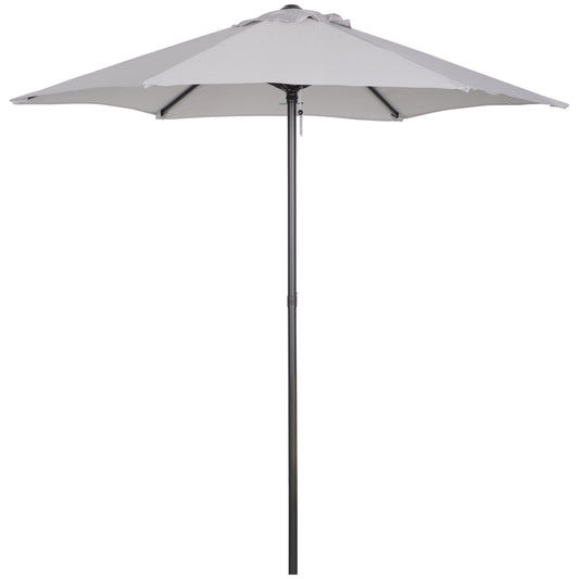 Outsunny Sombrilla De Terraza Exterior Ø2x2 M Con Techo Ventilado Gris Claro_0