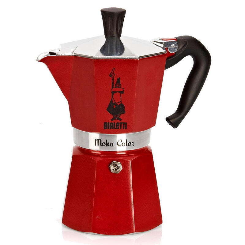 Cafetera Italiana Bialetti Moka Express Rojo_0