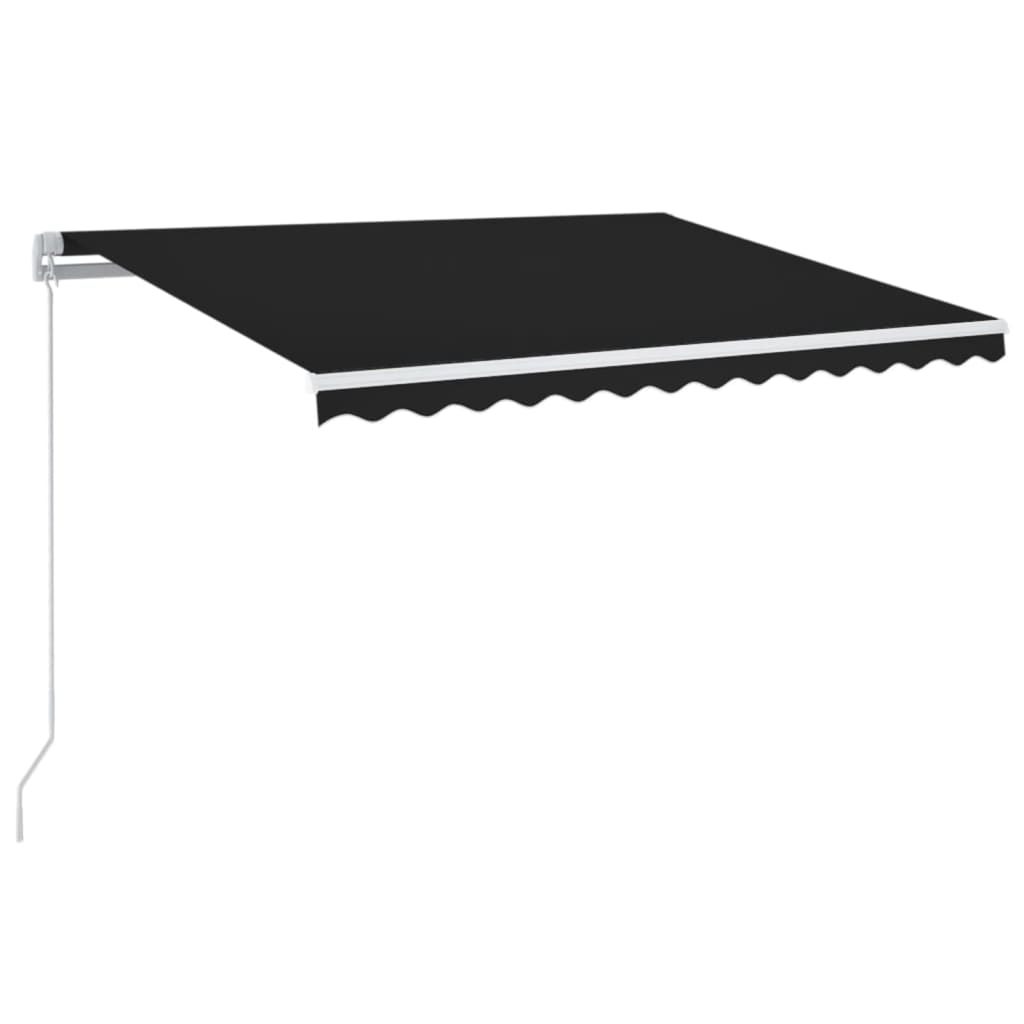 Toldo Manual Retráctil Con Led Antracita 350x250 Cm_0