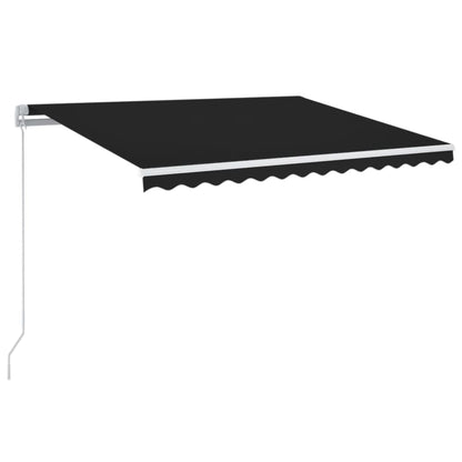 Toldo Manual Retráctil Con Led Antracita 350x250 Cm_0
