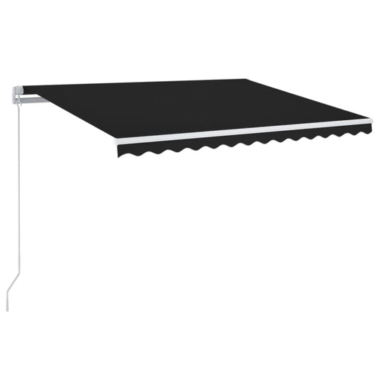Toldo Manual Retráctil Con Led Antracita 350x250 Cm_0