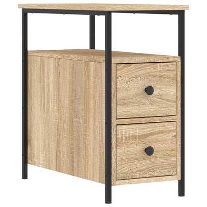 Mesitas Noche 2 Uds Madera Ingeniería Roble Sonoma 30x60x60 Cm_3