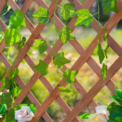 Outsunny Jardinera Con Enrejado De Madera Para Plantas Flores 72,5x31,5x149,5 Cm_3