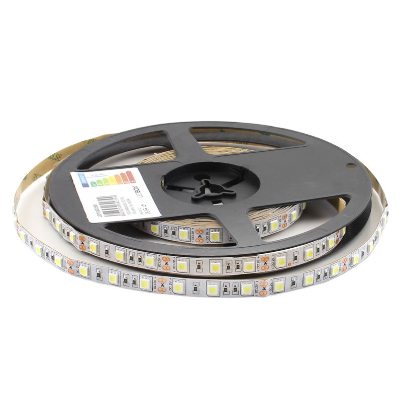 Tira Led Monocolor Hq Smd5050, Dc12v, 5m (60 Led/m), 72w, Ip20, Blanco Cálido_2