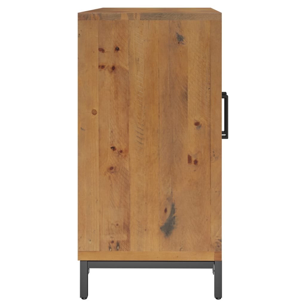 Aparador De Madera Maciza De Pino Marrón 75x35x70 Cm / Vetonek_3