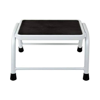Taburete Metálico De 1 Escalón Fijo Blanco Y Negro Well Home_1