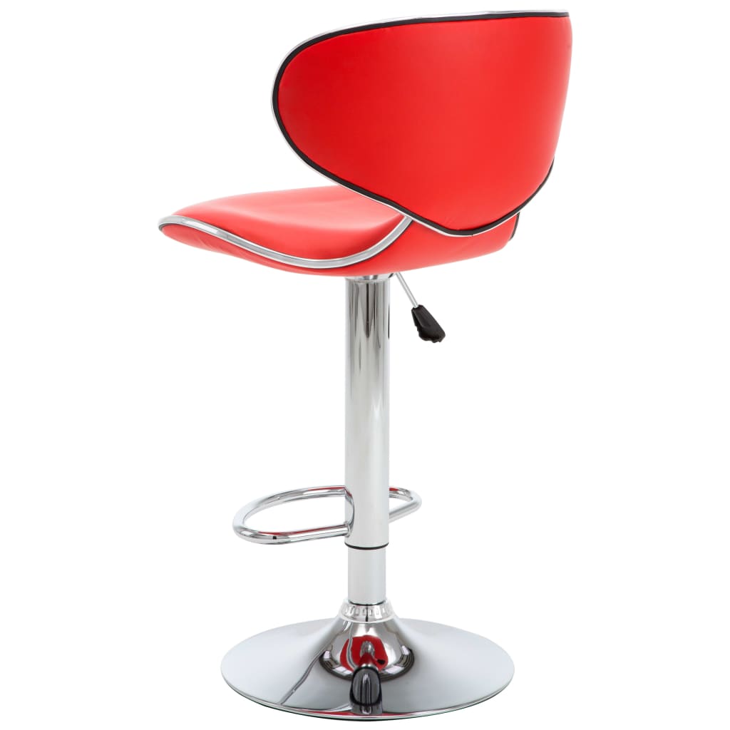 323645 Bar Stools 2 Pcs Red Faux Leather_4