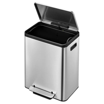 Eko Cubo De Pedal Ecocasa 30 L Plateado Mate_3