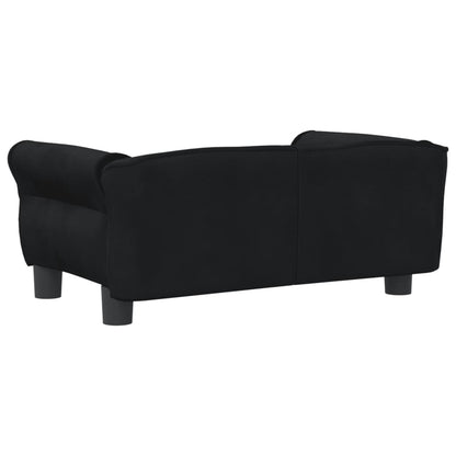 Cama Para Perros De Terciopelo Negra 70x45x30 Cm / Vetonek_1