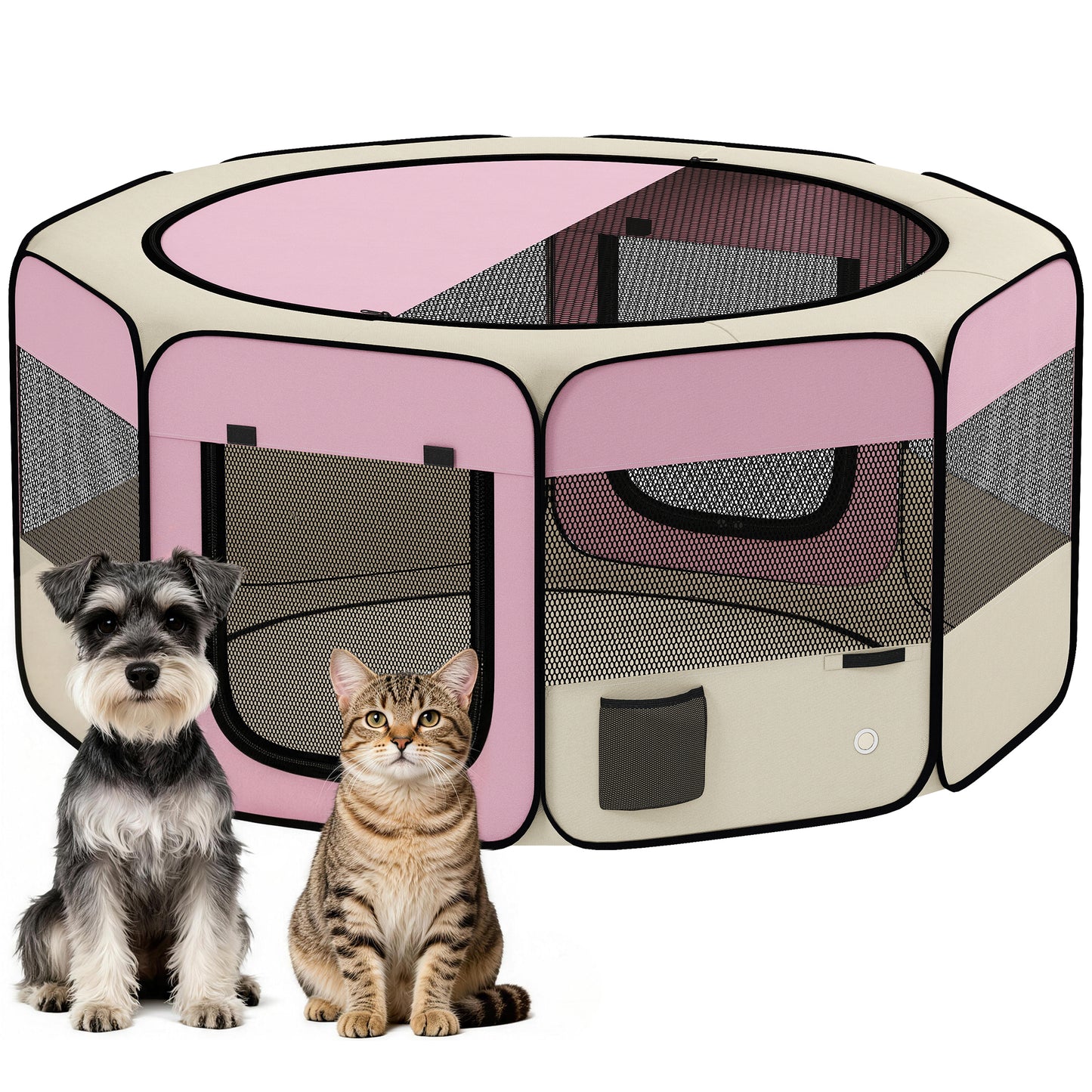 Pawhut Parque Plegable Para Perros Y Gatos_0
