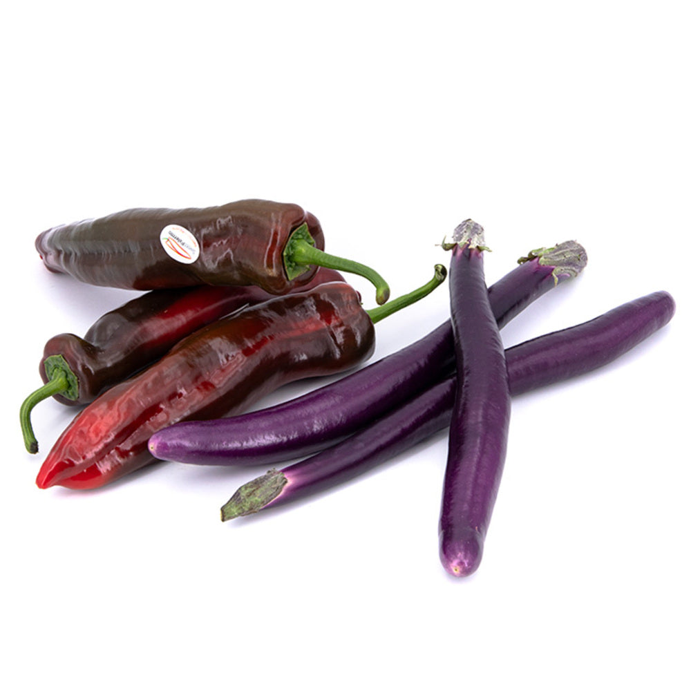 Mix Pimiento Sweet Palermo Y Berenjena Japonesa 1,8kg Granada La Palma_0