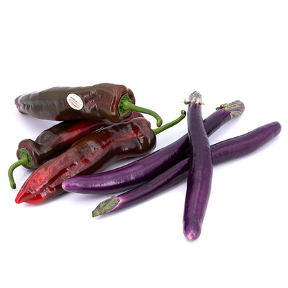 Mix Pimiento Sweet Palermo Y Berenjena Japonesa 1,8kg Granada La Palma_0
