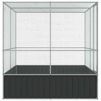 Vidaxl Pajarera De Acero Color Plateado 211x207x212 Cm_4