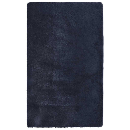 Vidaxl Alfombra De Pelo Largo Navarra Azul Marino 80x150 Cm Poliéster_0