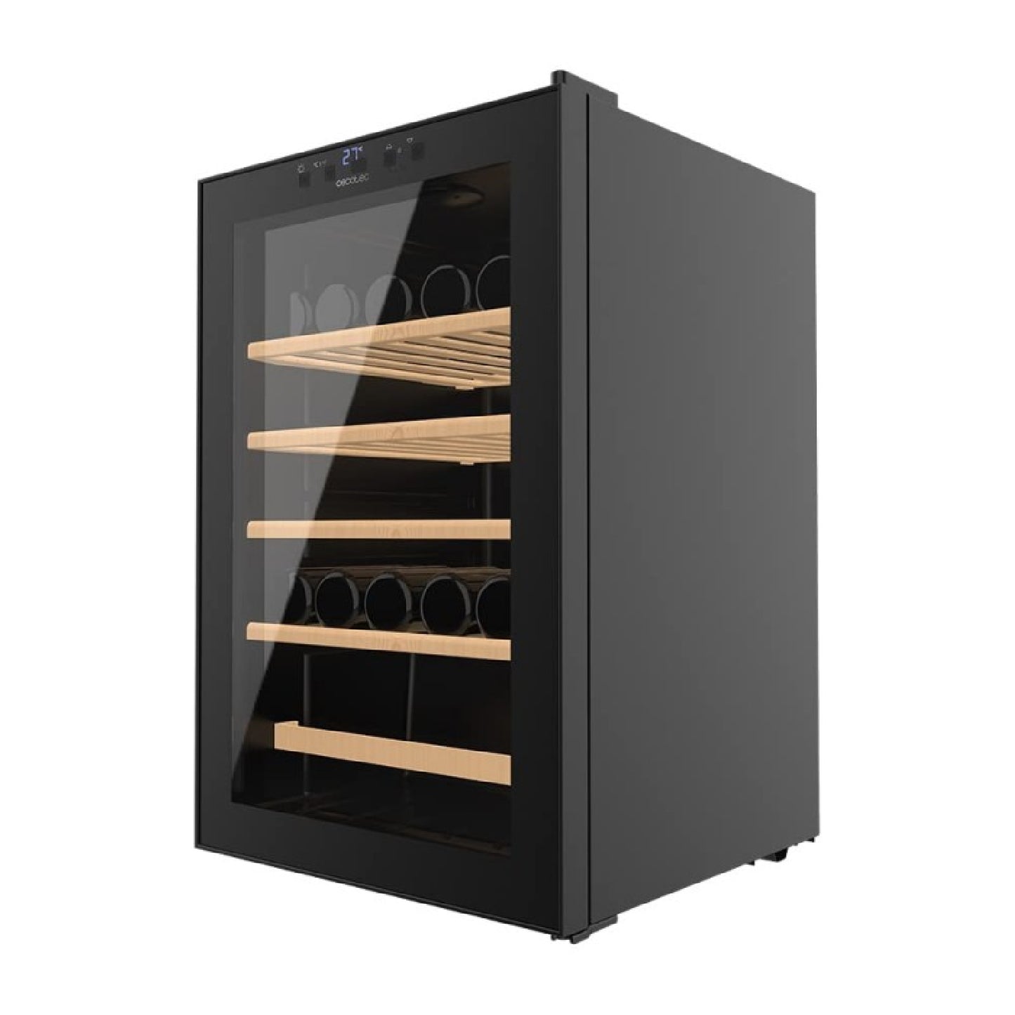 Vinoteca 48 Botellas Bolero Grandsommelier 48000 Black. 128 Litros, Temperatura Regulable, Sistema Compresor De Enfriamiento, Panel De Control Tácti_0