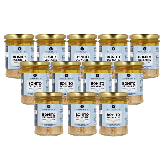 Pack 12x Bonito del Norte en aceite de oliva ECO Planeta Huerto 200 g