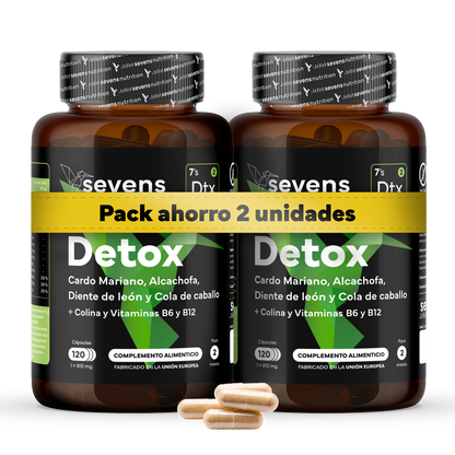 Pack 2x Cardo Mariano Detox Sevens Nutrition. Hígado Sano Y Depuración Natural._0