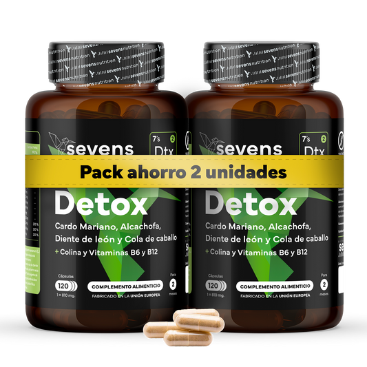 Pack 2x Cardo Mariano Detox Sevens Nutrition. Hígado Sano Y Depuración Natural._0
