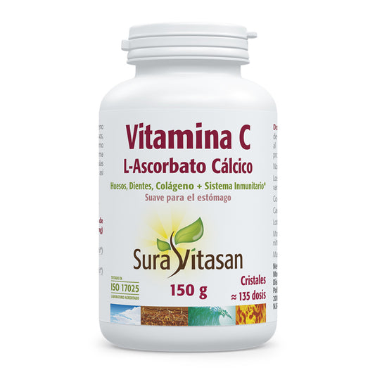 Vitamina C L-Ascorbato, Sura Vitasan, 150 gr