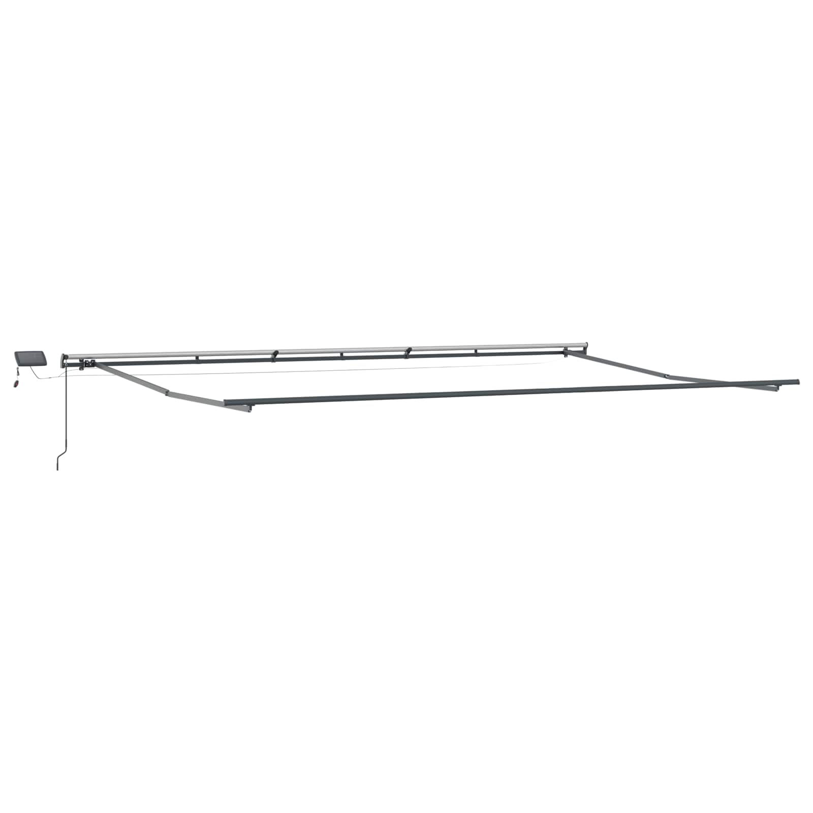 Toldo Retráctil Blanco 600 X 300 Cm Tela Y Aluminio_5