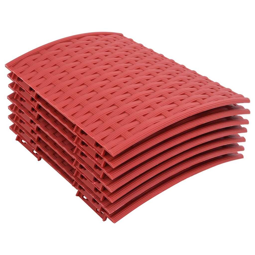 Vidaxl Falda Del Árbol De Navidad Plástico Roja Ø56x23 Cm_0