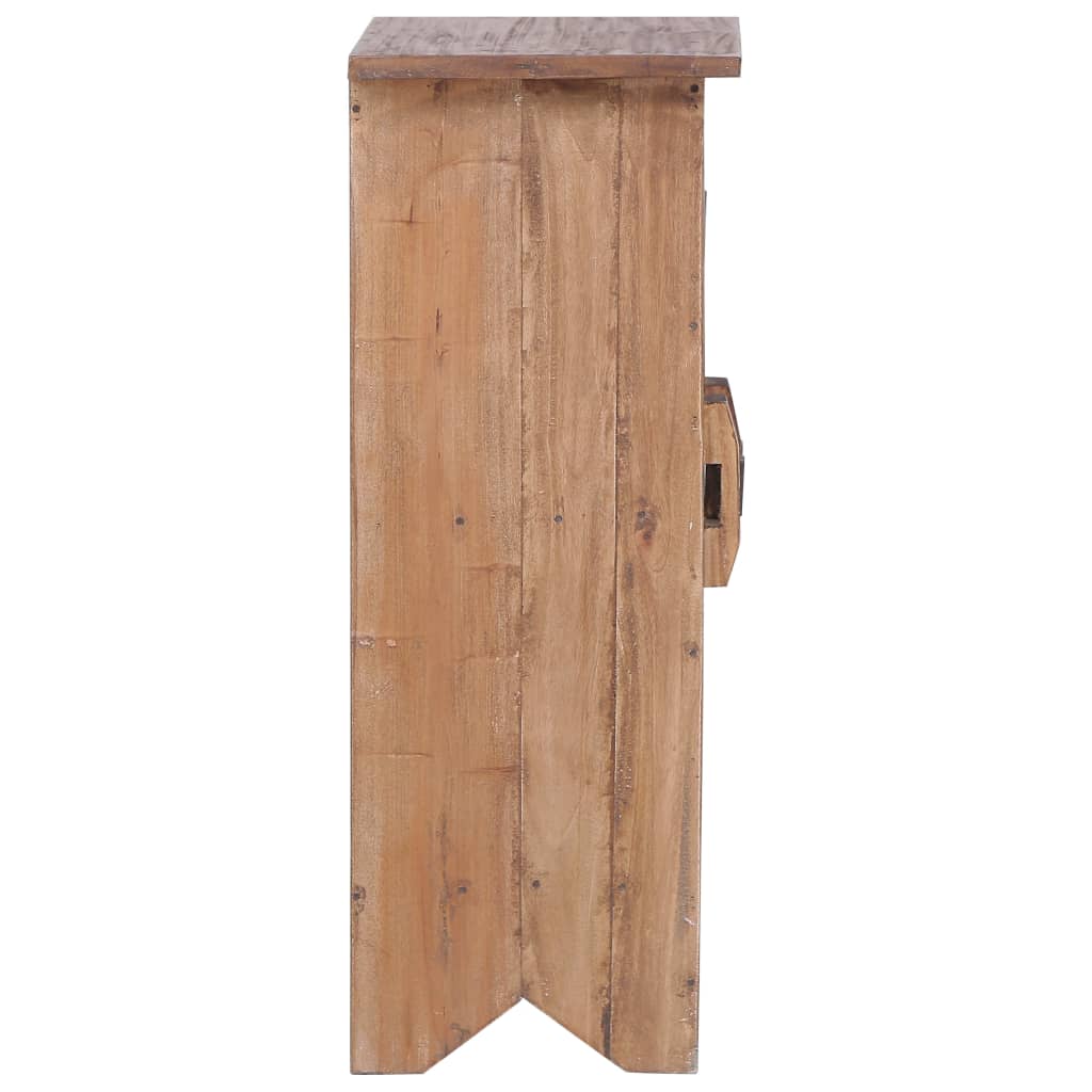 Mesita De Noche De Madera Reciclada Mixta 43x31x80 Cm_1