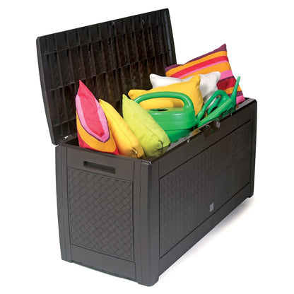 Baul De Jardin 310 Litros Boxe Rato En Color Chocolate 119 X 48 X 60 Cm_2