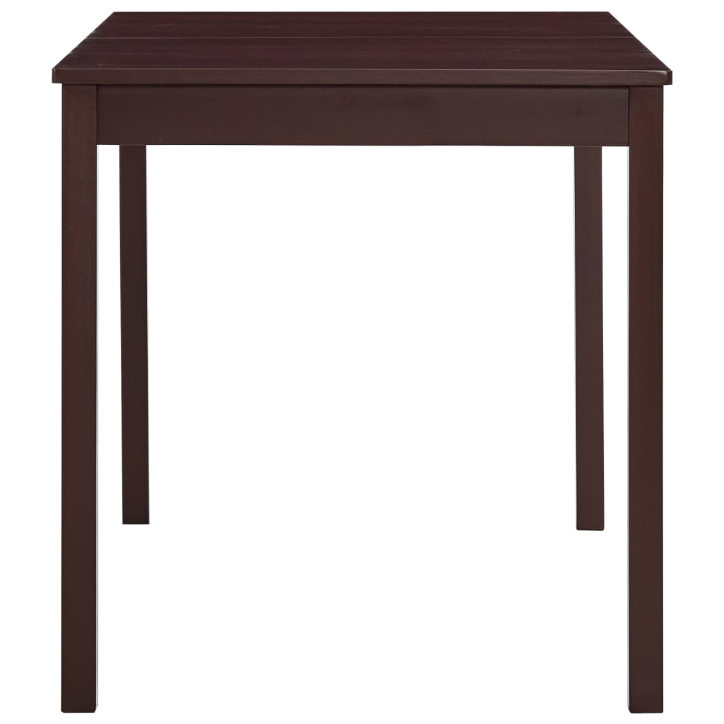 Mesa De Comedor De Madera De Pino Marrón Oscuro 140x70x73 Cm_1