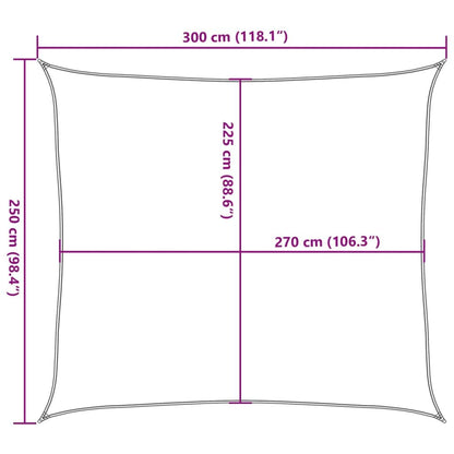 Vidaxl Toldo De Vela Marrón Hdpe 160 G/m² 2,5x3 M_2