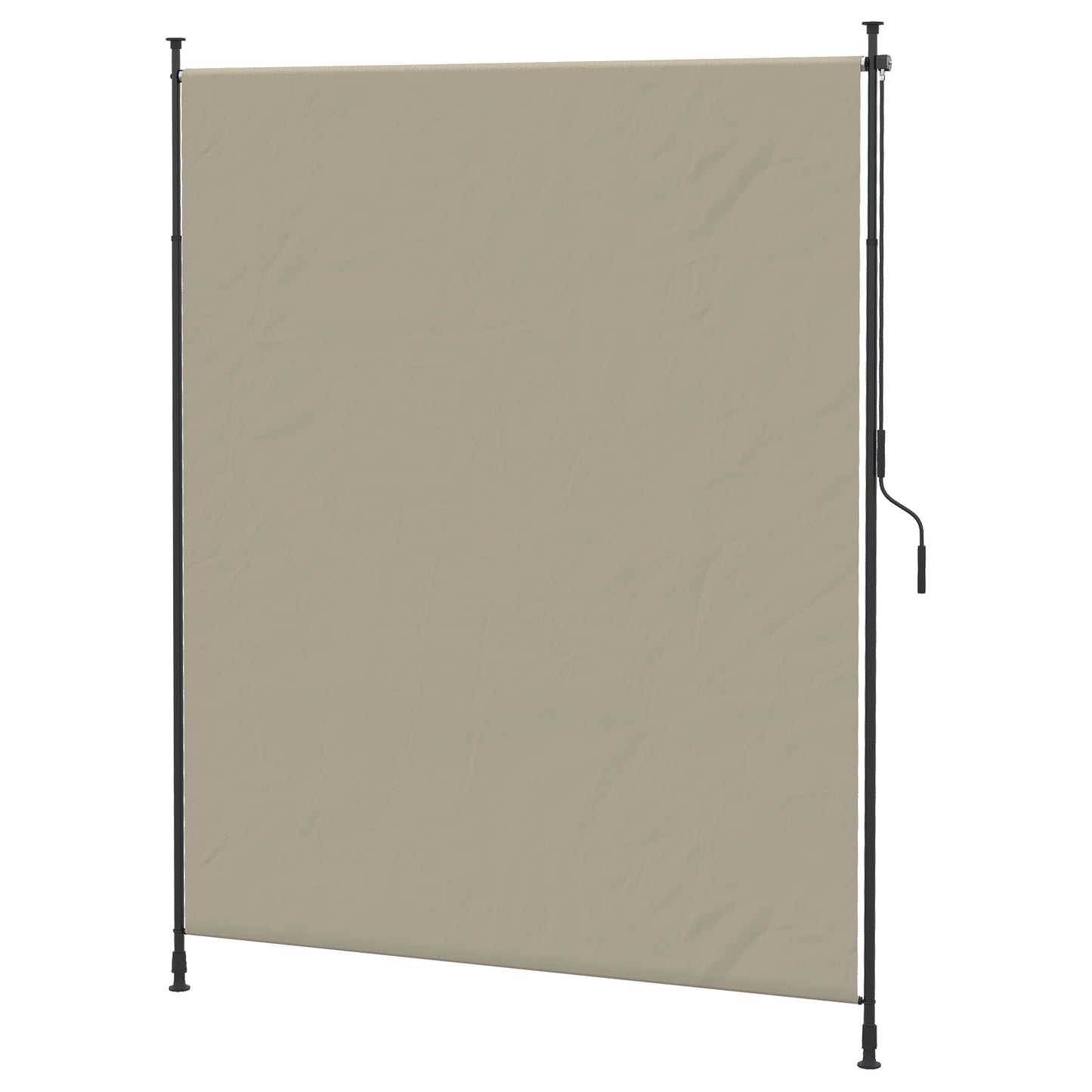 Outsunny Toldo Vertical Exterior 200x305 Cm Pantalla Privacidad Enrollable Arena_0