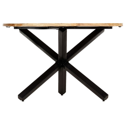 Mesa De Comedor Redonda De Madera Maciza De Mango 120x76 Cm_0